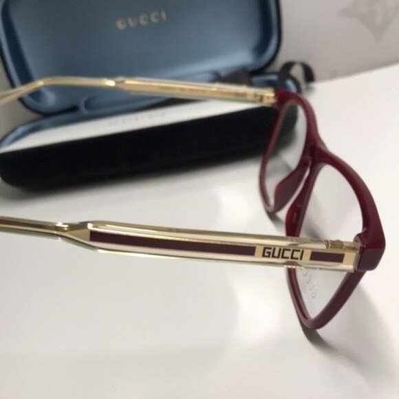 Gucci Burgundy Eyeglasses GG0561o 003 - Picture 10 of 12